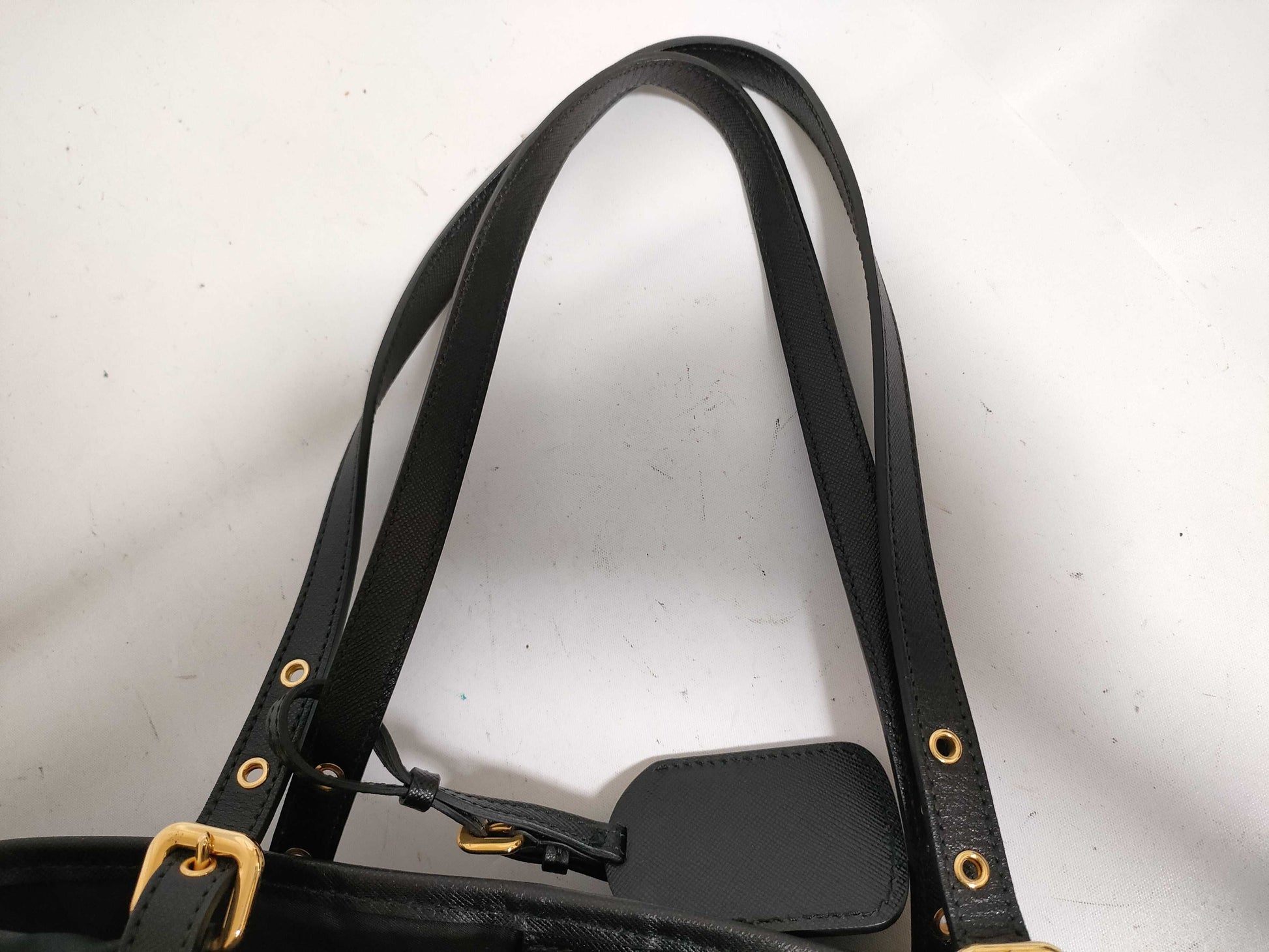 PRADA Nylon SG-Prada BR4997 Tessuto / Saffiano Tote Black Tote Bag