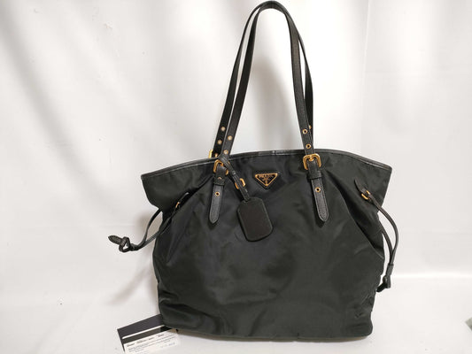 PRADA Nylon SG-Prada BR4997 Tessuto / Saffiano Tote Black Tote Bag