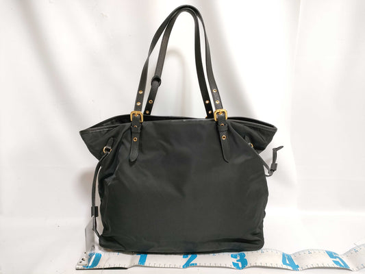 PRADA Nylon SG-Prada BR4997 Tessuto / Saffiano Tote Black Tote Bag
