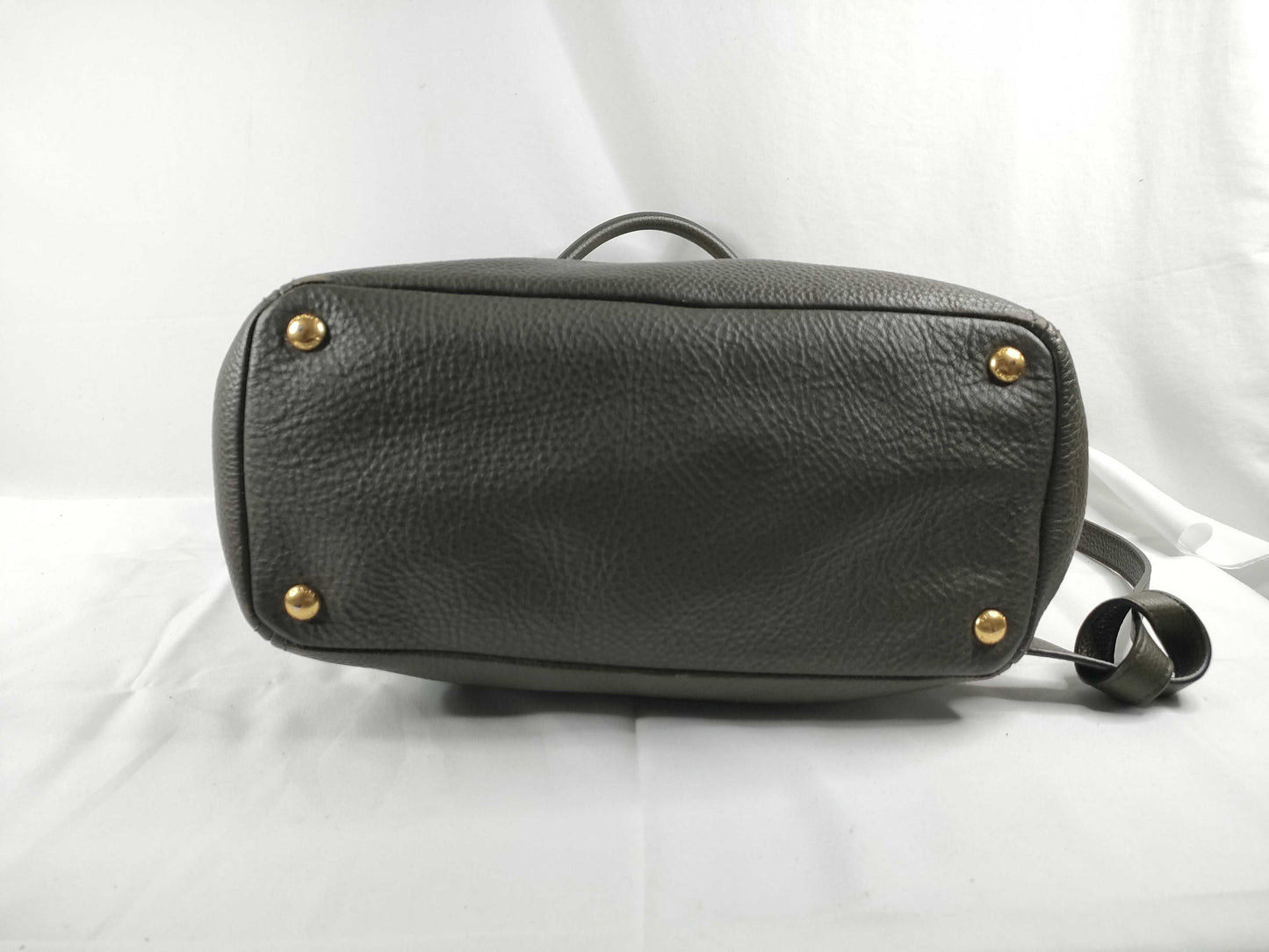 PRADA SG-Prada Vitello Daino Leather 2way handbag Grey BN2435 handbag