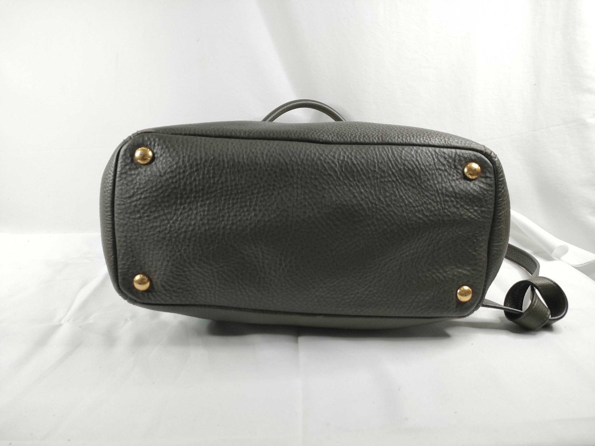 PRADA SG-Prada Vitello Daino Leather 2way handbag Grey BN2435 handbag