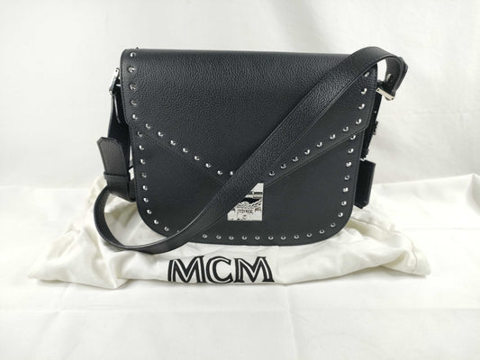 MCM SG-MCM Patricia Leather Shoulder bag Black Shoulder Bag