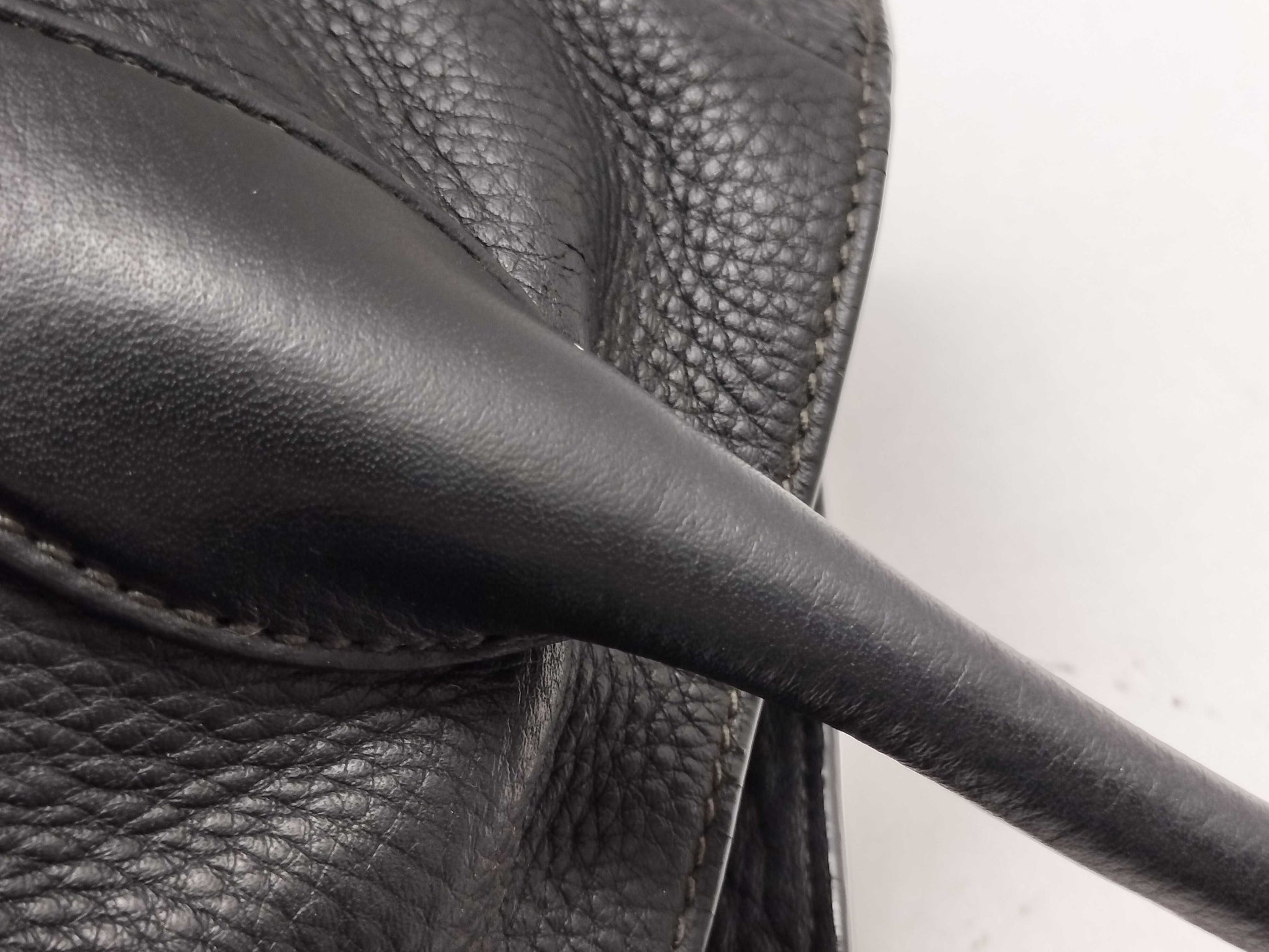 PRADA SG-Prada Vitello Black Leather Tote Bag