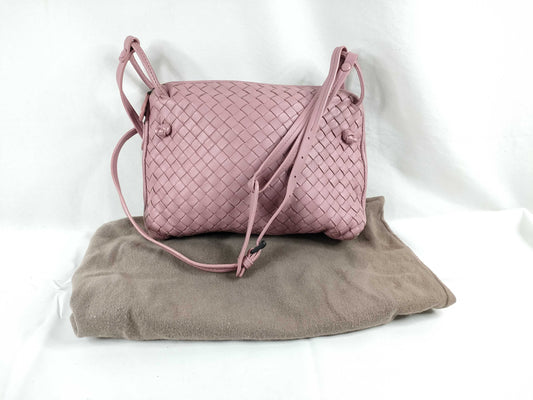 BOTTEGA VENETA Intrecciato Leather Shoulder bag Pink Shoulder Bag