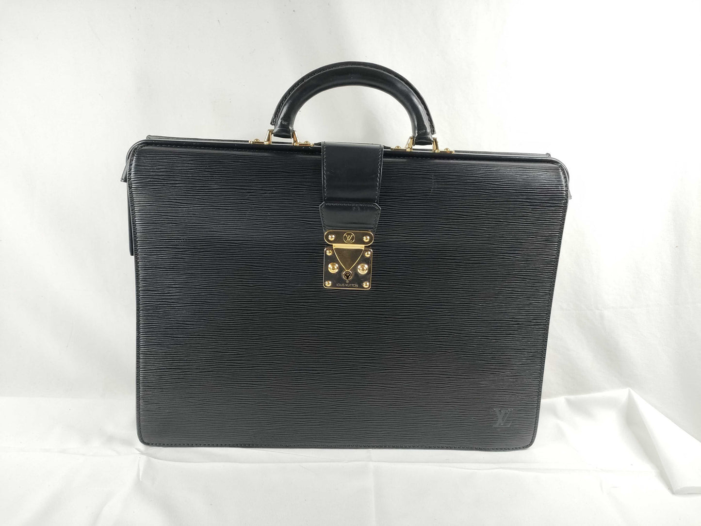 LOUIS VUITTON Epi Vuitton Epi Serviette Fermoir M54352 Serial Blur Business Bag