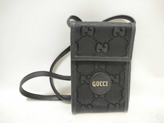 GUCCI Off-the-Grid Nylon x Leather Shoulder Bag Black 625599 Shoulder Bag