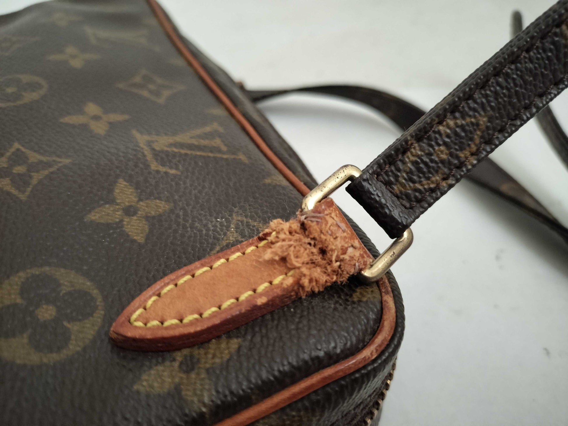 LOUIS VUITTON Monogram Vuitton Monogram Pochette Marley Bandriere M51828 Brown SL0978 Shoulder Bag