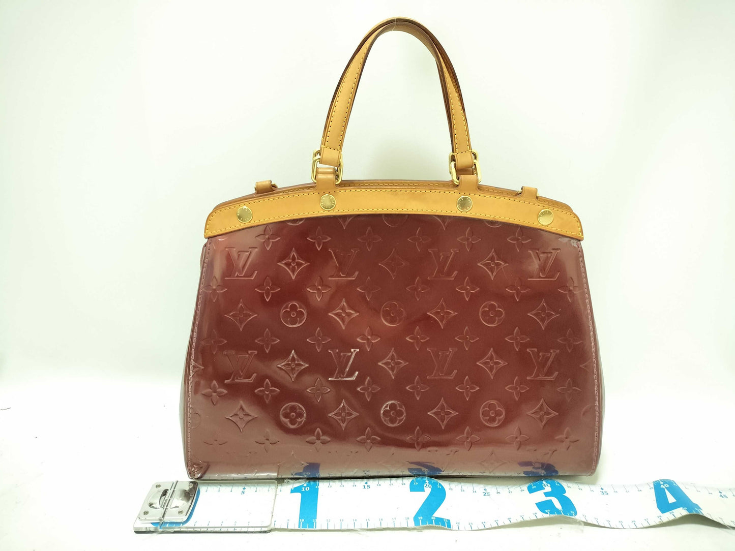 LOUIS VUITTON Verni SG-Louis Vuitton Vernis Blair MM M91690 AA3182 Brown Handbag