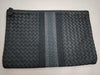 BOTTEGA VENETA Intrecciato Leather Clutch bag Navy blue Pouch