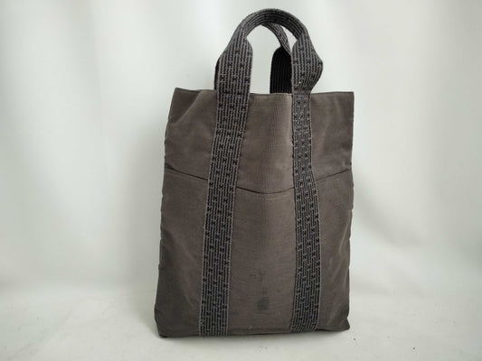 HERMES Aleline Hermes Aleline Cabus Canvas Tote Bag Grey Tote Bag