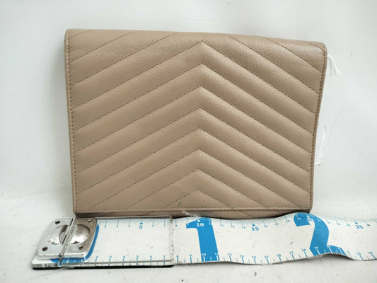 SAINT LAURENT DU-Saint Laurent Paris Leather Clutch Bag Beige 617662 Clutch Bag