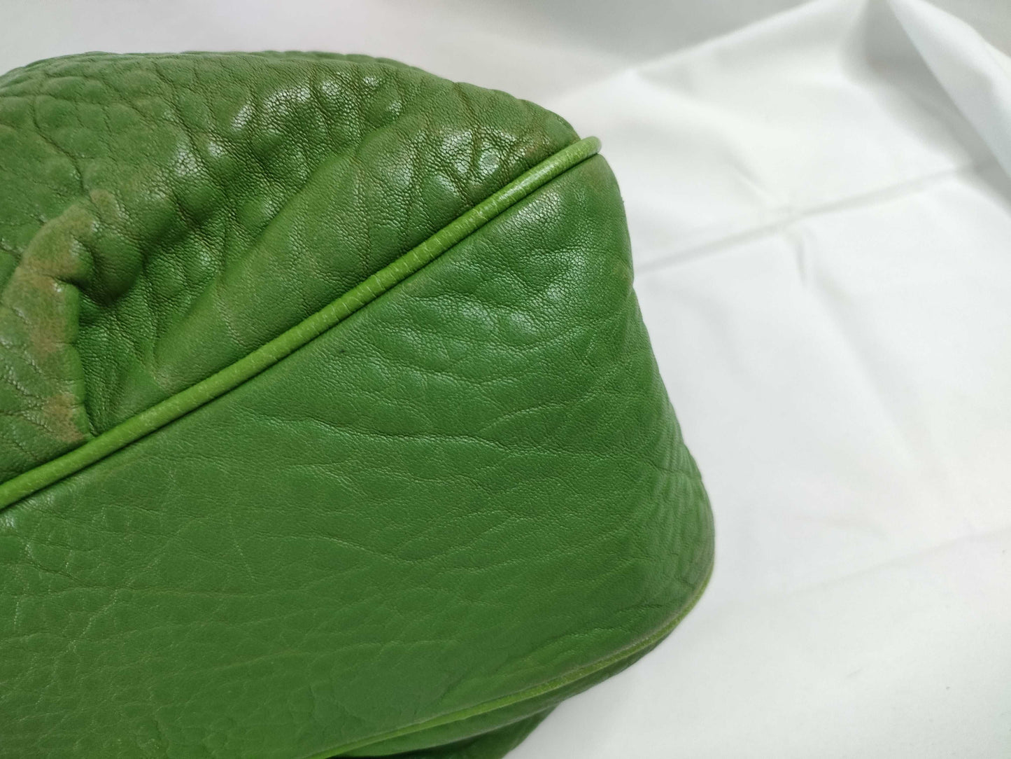 FENDI Mia Leather One Shoulder Bag Green 8BR614 Shoulder Bag