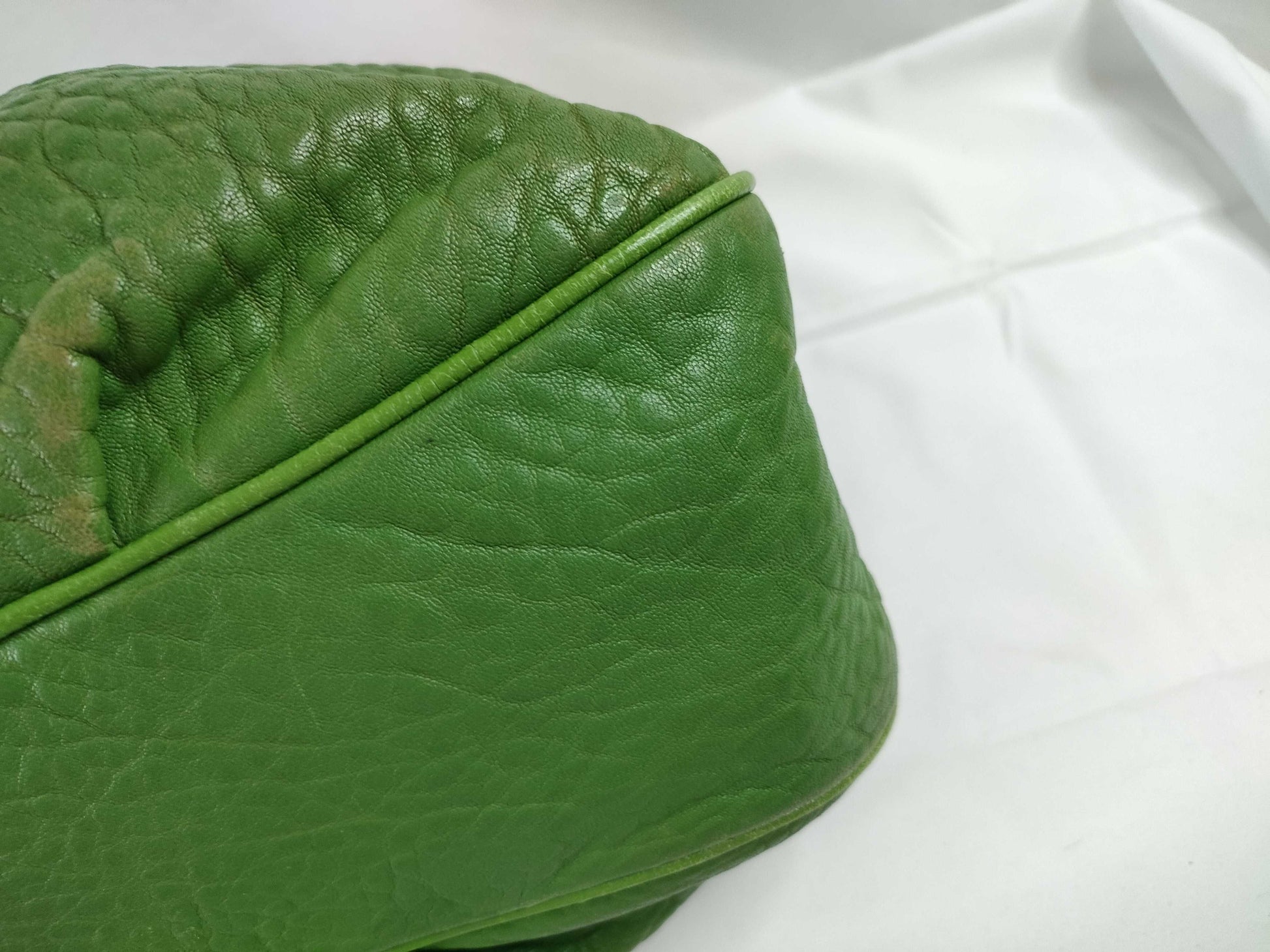 FENDI Mia Leather One Shoulder Bag Green 8BR614 Shoulder Bag