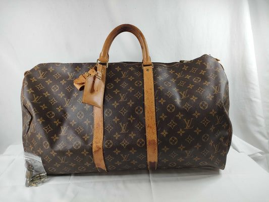 LOUIS VUITTON Monogram Vuitton Monogram Keypol 55 M41424 SP1905 Brown Boston Bag