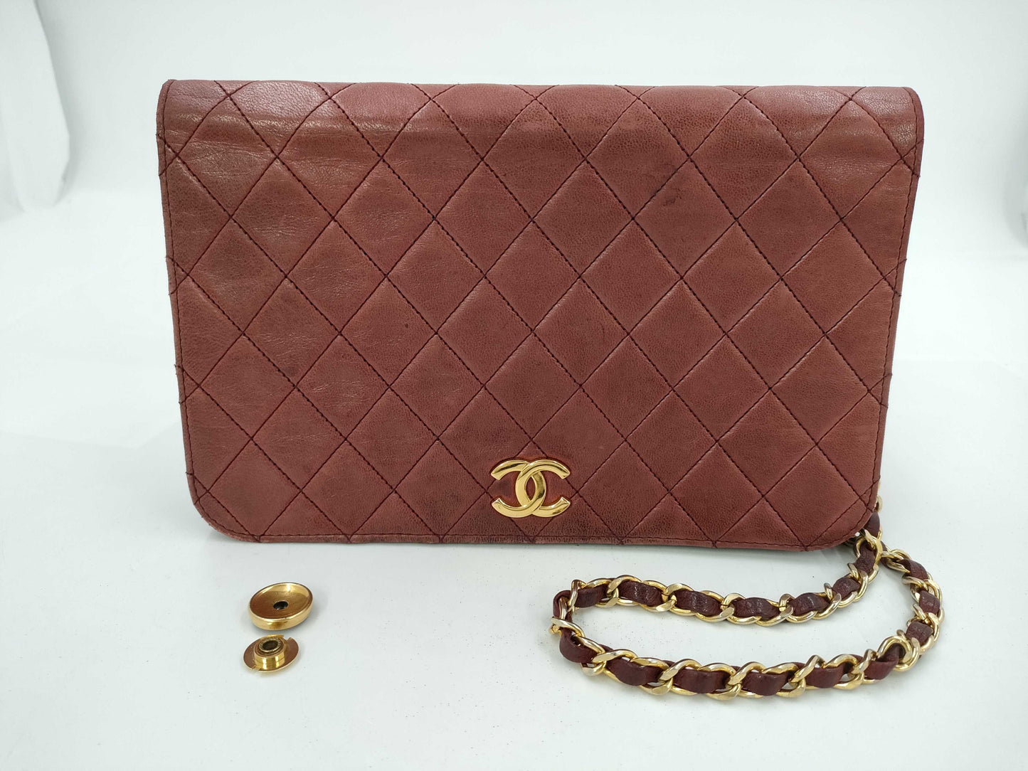 CHANEL Matelasse Push Lock Shoulder Bag