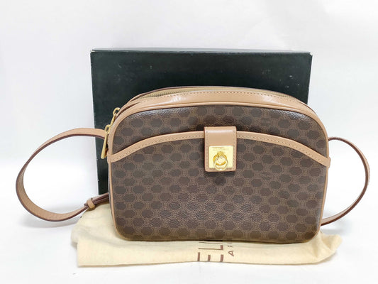 CELINE Macadam Leather xPVC Shoulder Bag Storage Bag Box Shoulder Bag