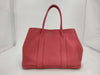 HERMES Garden Party Leather MM Tote Bag □O Engraved Tote Bag