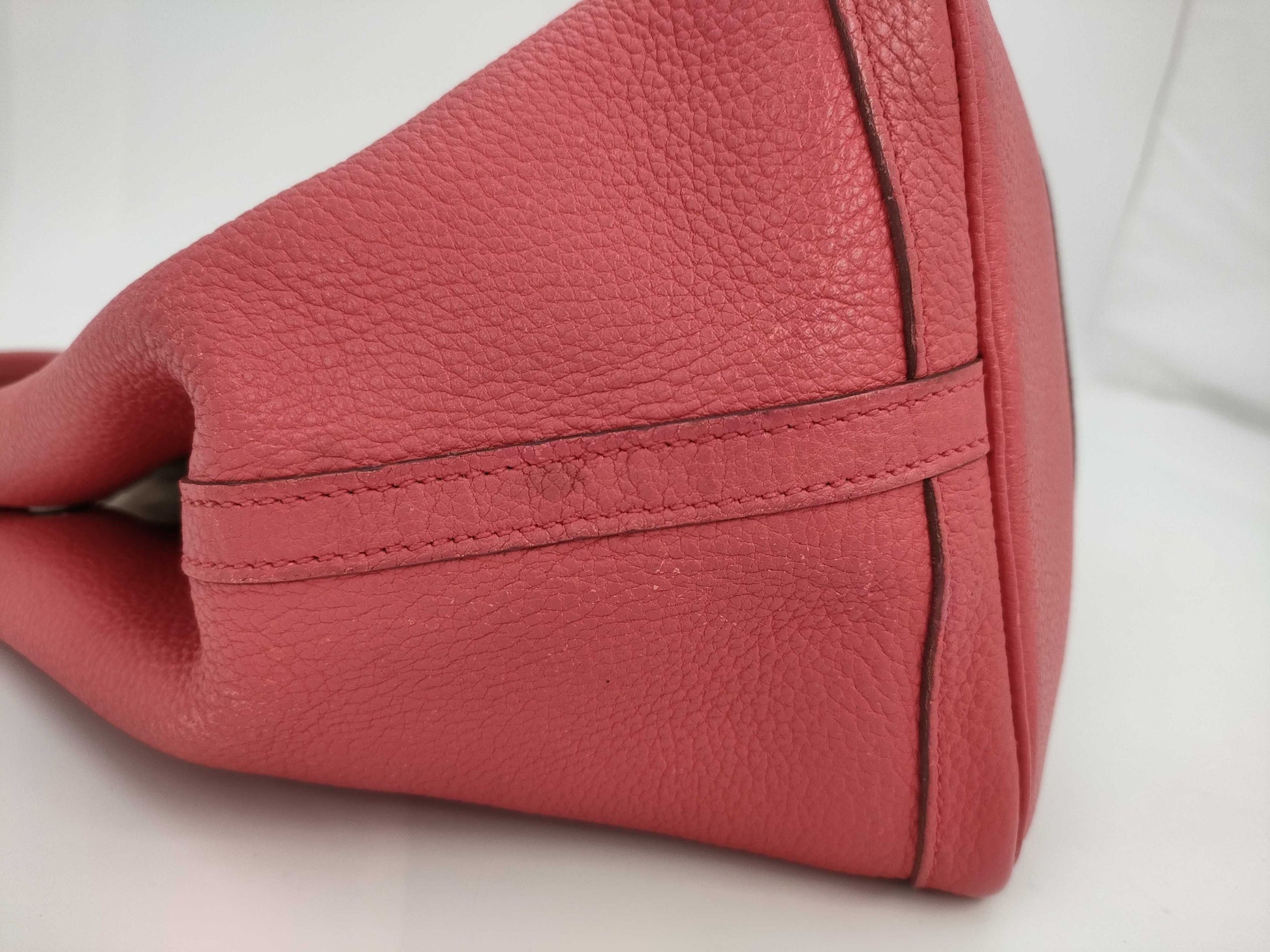 HERMES Garden Party Leather MM Tote Bag □O Engraved Tote Bag