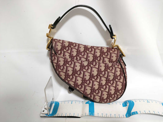 Dior Trotter Trotter Canvas Saddle Bag Handbag