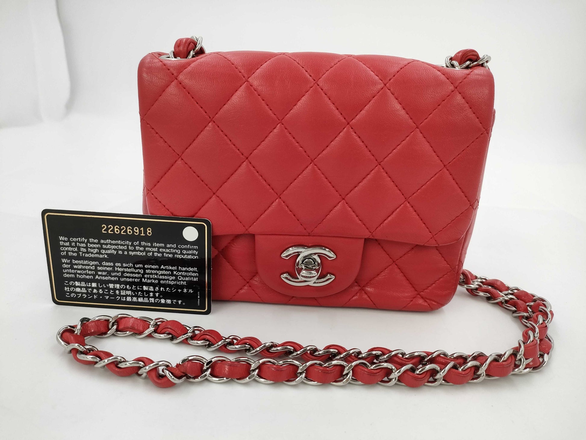 CHANEL Mini Toram Shoulder Bag with Sticker Card