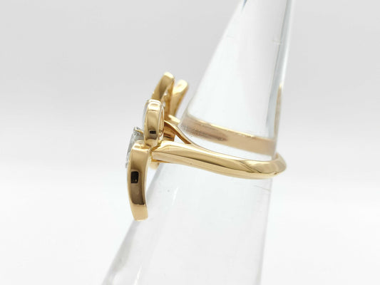 Van Cleef & Arpels Papillon Entreredor #51 Mother-of-Pearl Diamond Ring in PG Au750, 7.7g