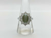 Chrysoberyl Cat's Eye 3.32ct D1.86ct Pt900 10.7g Ring