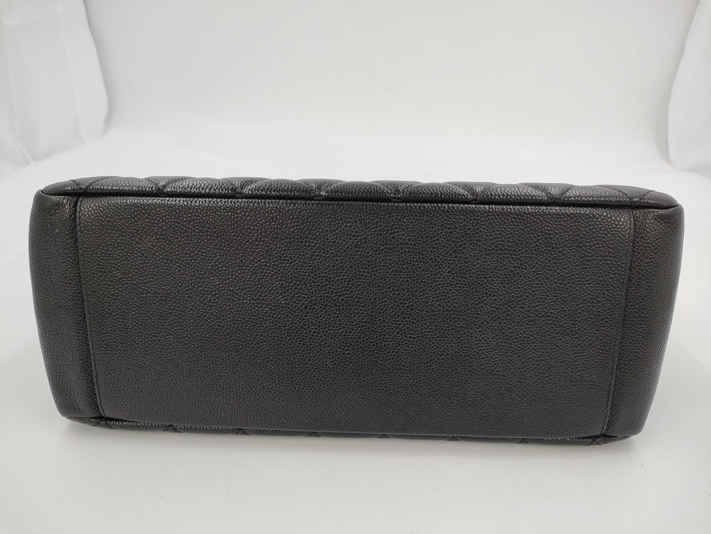 CHANEL Caviar Skin Black Coco Mark GST Shoulder Tote Bag