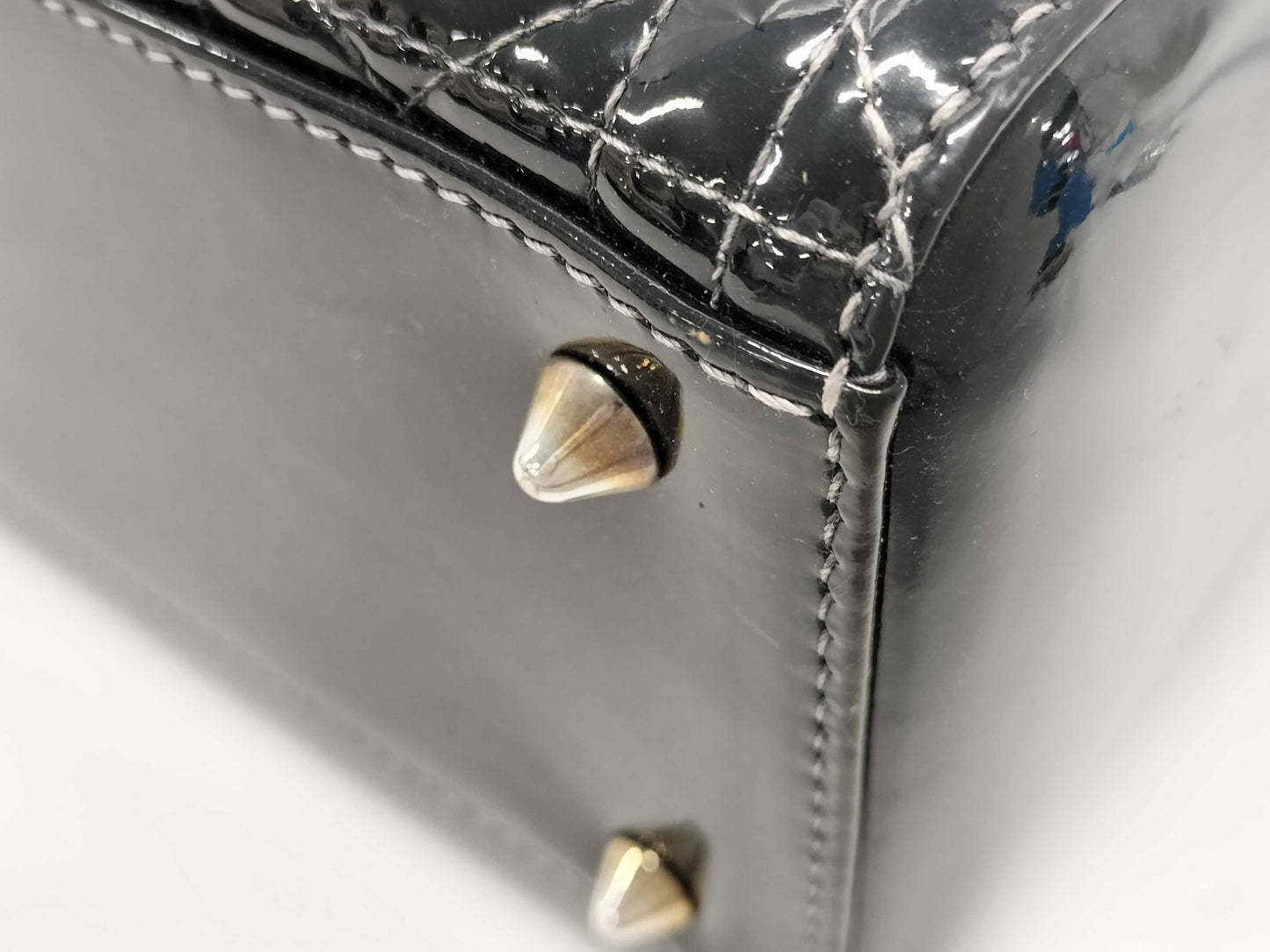 Dior Lady Dior Enamel Handbag