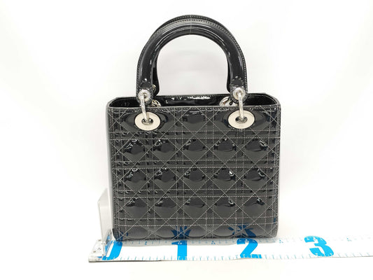 Dior Lady Dior Enamel Handbag