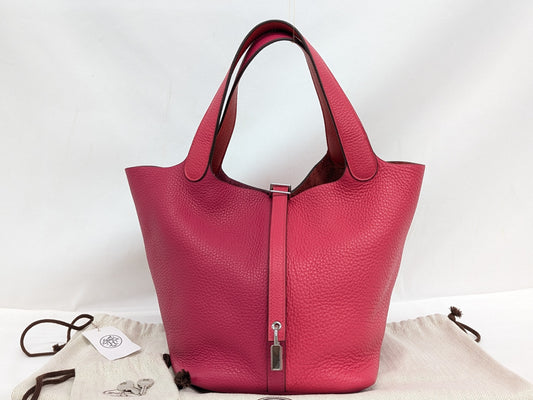 HERMES Picotan Lock MM Tryon Clemence Y-Engraved Handbag