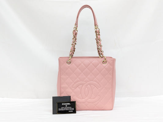 CHANEL Caviar Skin PST Pink Tote Bag
