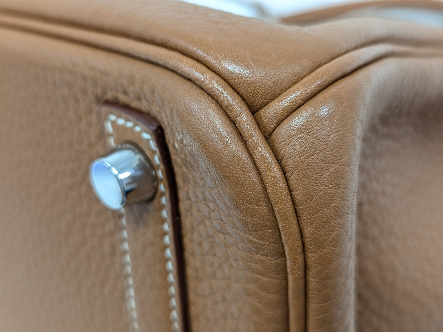 HERMES Birkin 30 Togo Gold SV Hardware □M Handbag