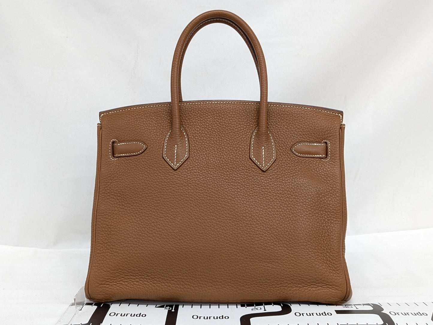 HERMES Birkin 30 Togo Gold SV Hardware □M Handbag