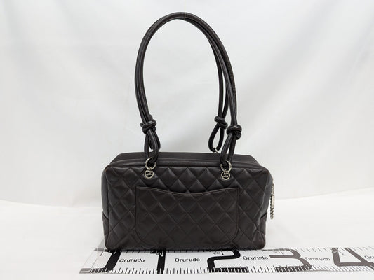 CHANEL Cambon Boring Brown Handbag