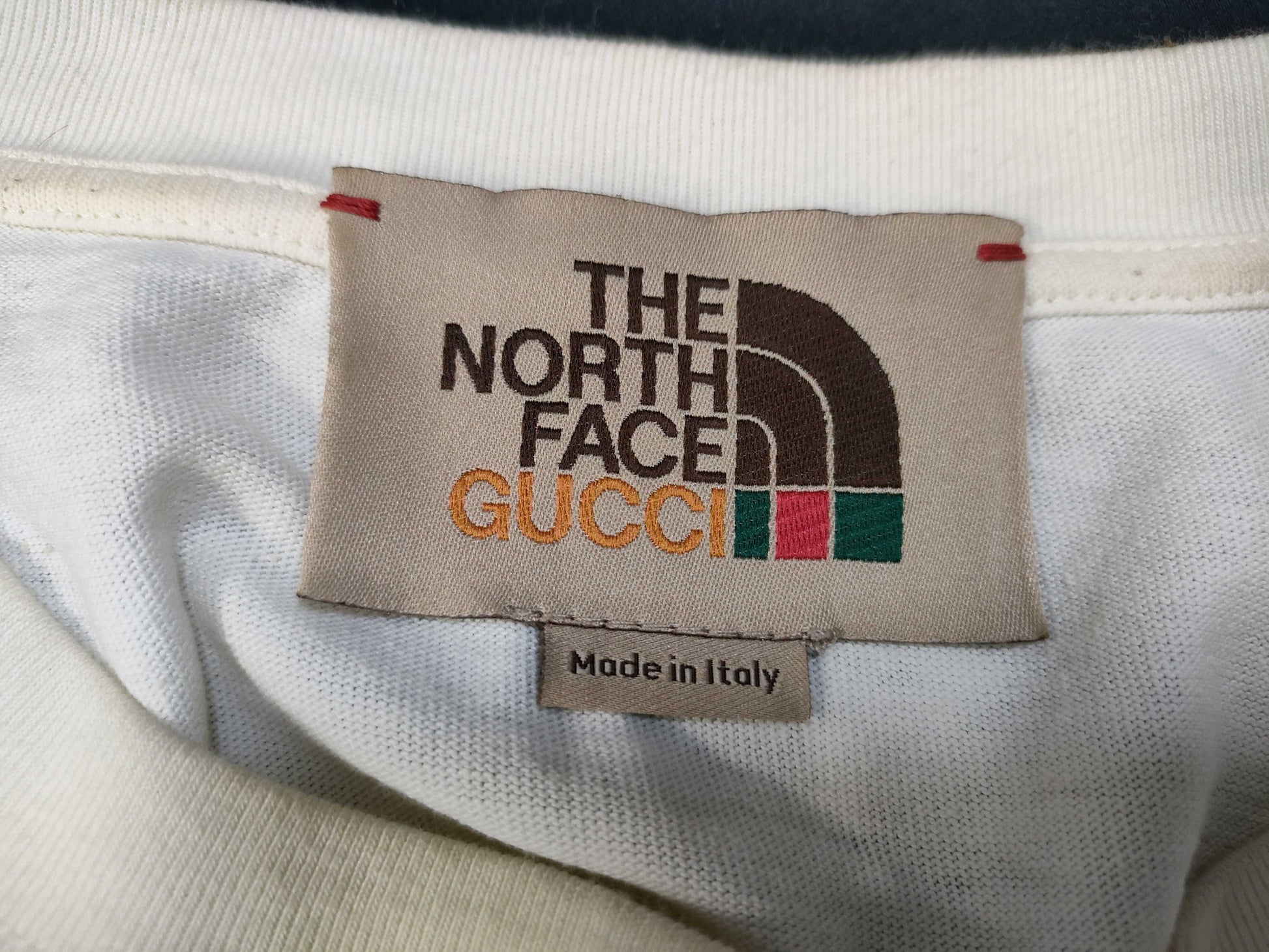 GUCCI GUCCI THE NORTH FACE Gucci x North Face Logo T-Shirt White XXL T-Shirt