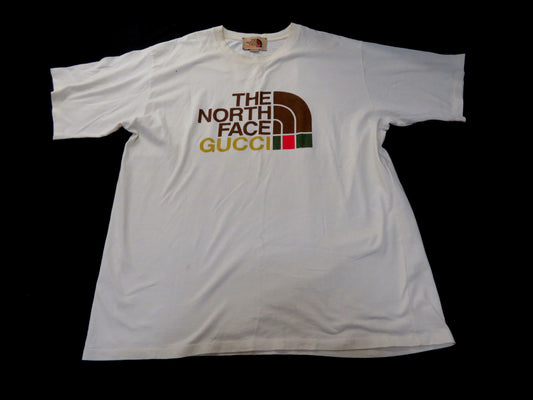GUCCI GUCCI THE NORTH FACE Gucci x North Face Logo T-Shirt White XXL T-Shirt