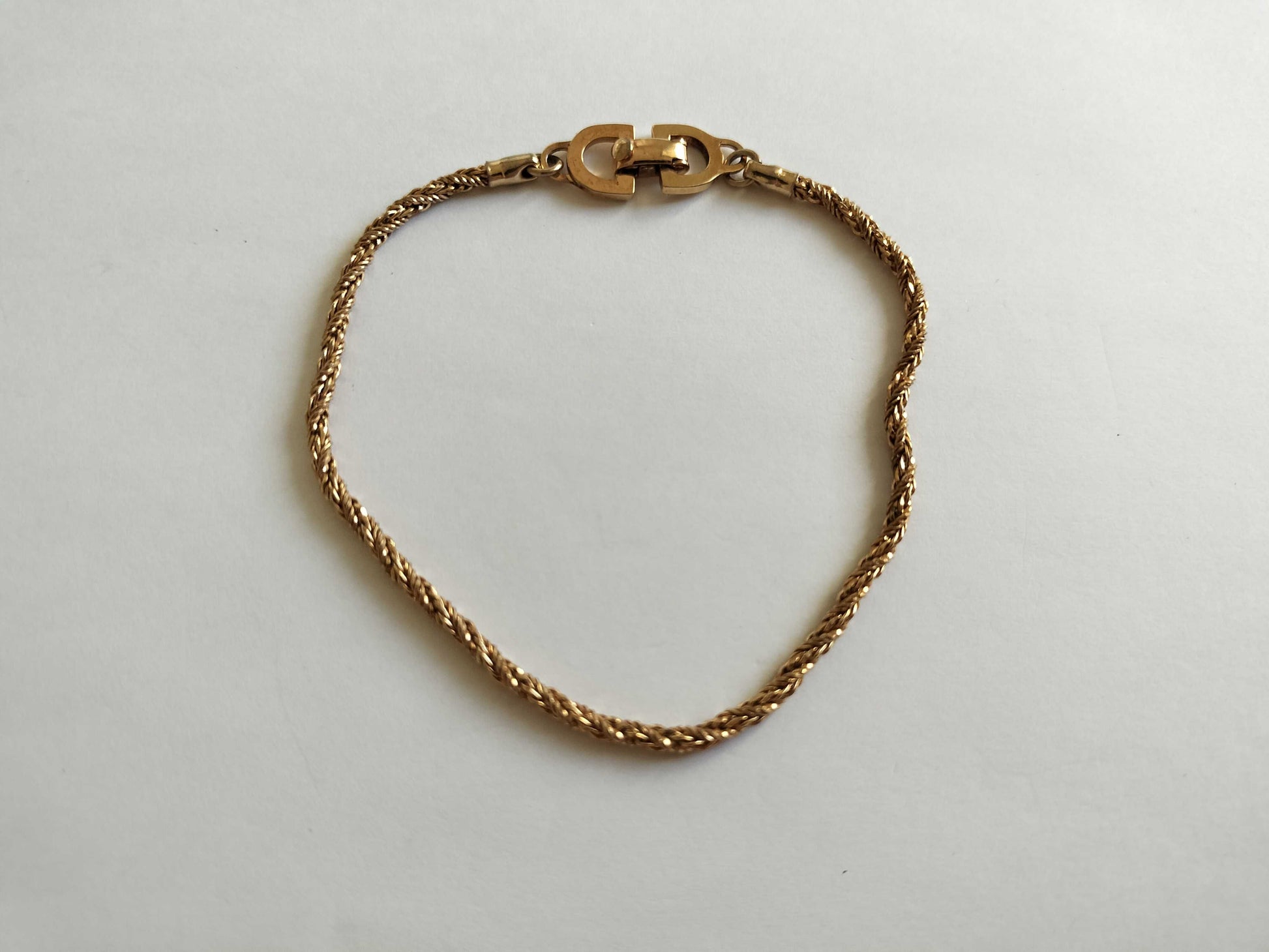 Dior Christian Dior CD Logo Bracelet Gold Christian Dior Bracelets & Bangles