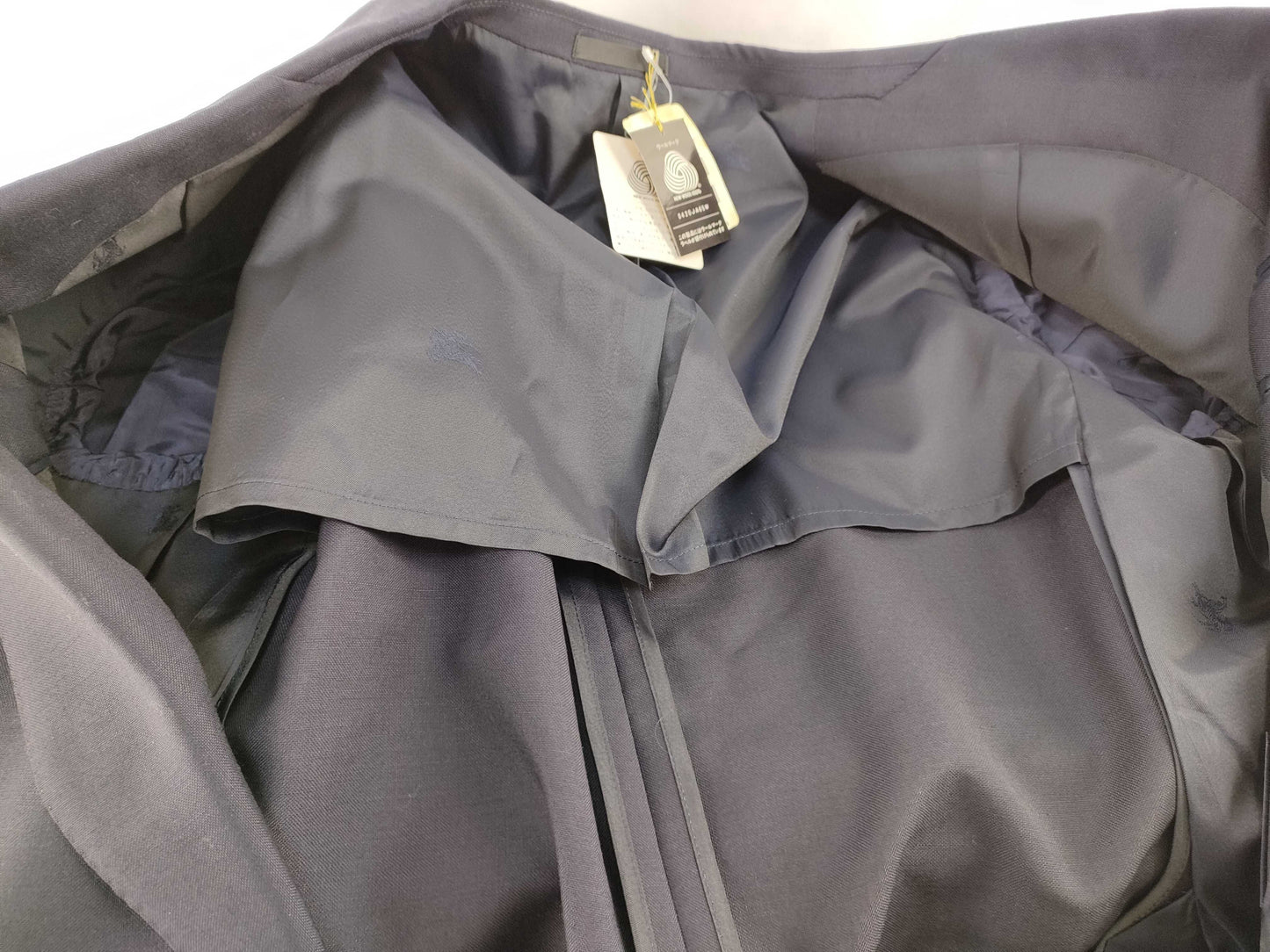 BURBERRY Double Breasted Jacket Navy Blue Merino Wool 160cm Chest 94 Waist 90 Jacket