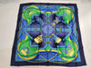 HERMES Carre Hermes Scarf HdORIGNY Blue Scarf
