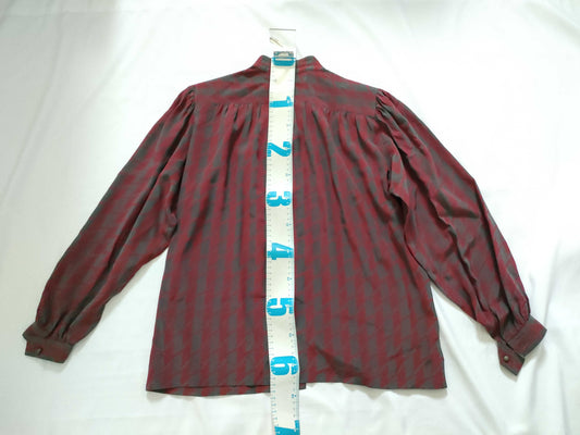 Dior Christian Dior Houndstooth Bow Tie Blouse Top