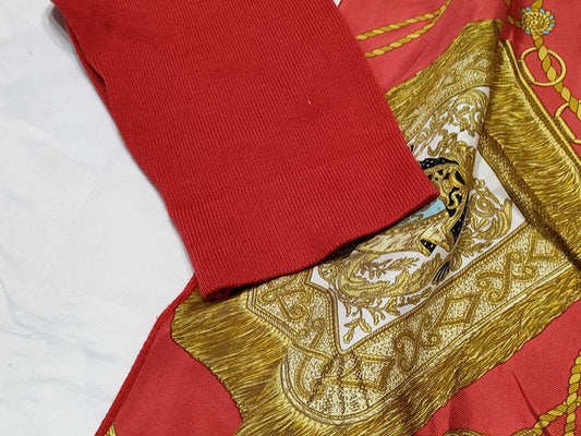 HERMES Twill Reine Silk Knit Top