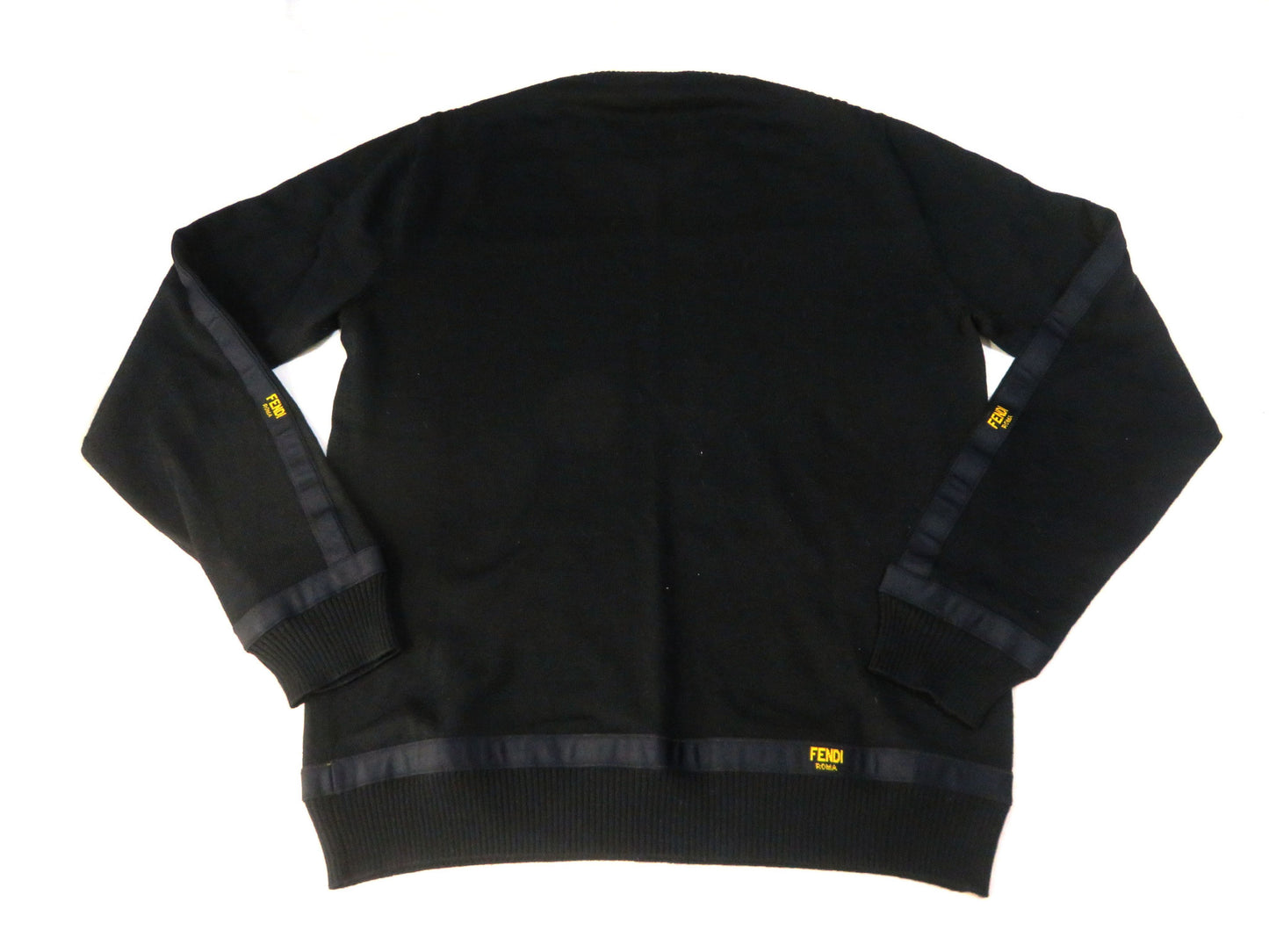 FENDI Men's FENDI Knitted Black Current Logo Top