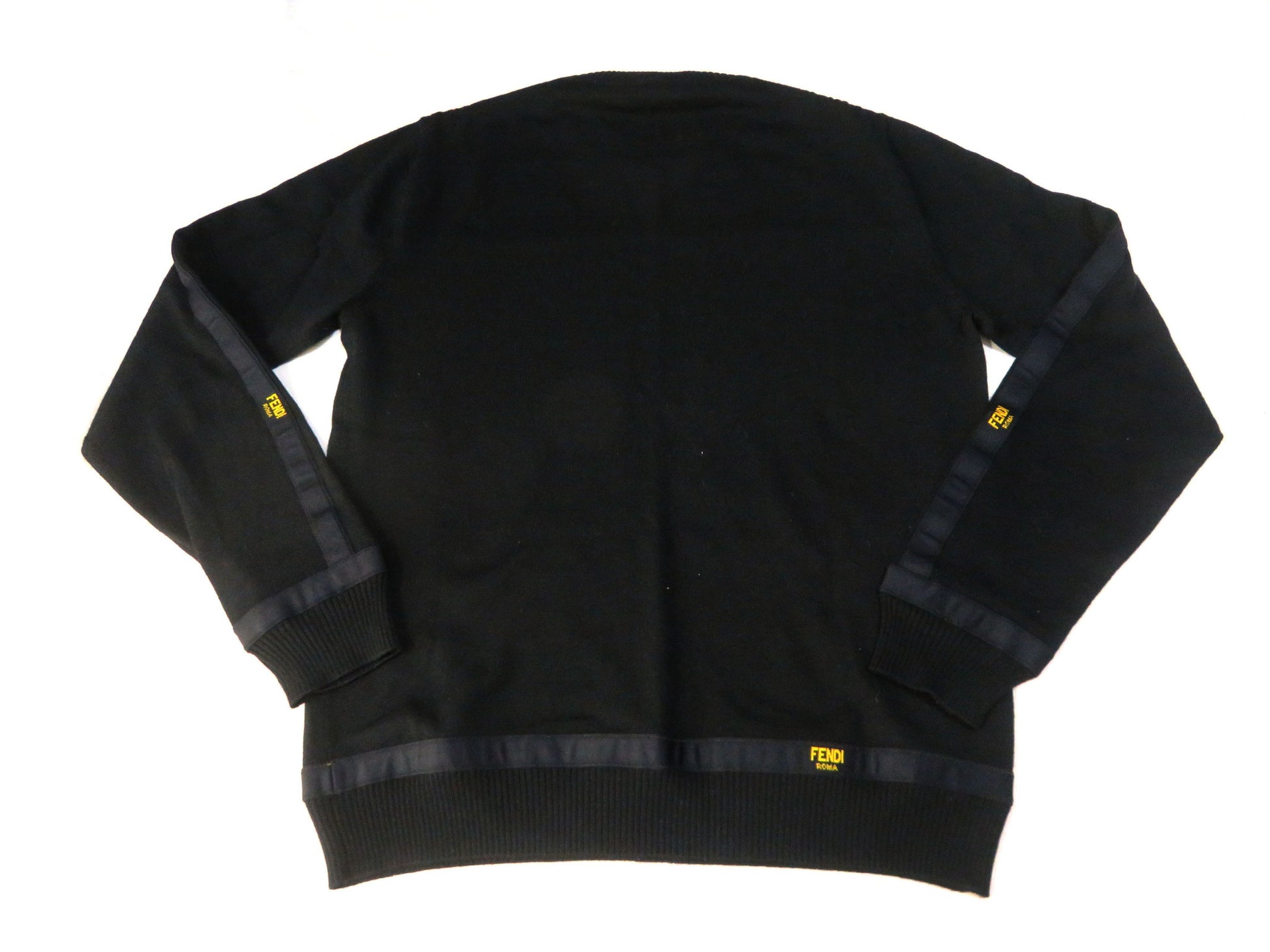 FENDI Men's FENDI Knitted Black Current Logo Top