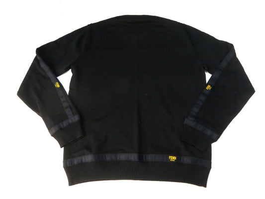 FENDI Men's FENDI Knitted Black Current Logo Top
