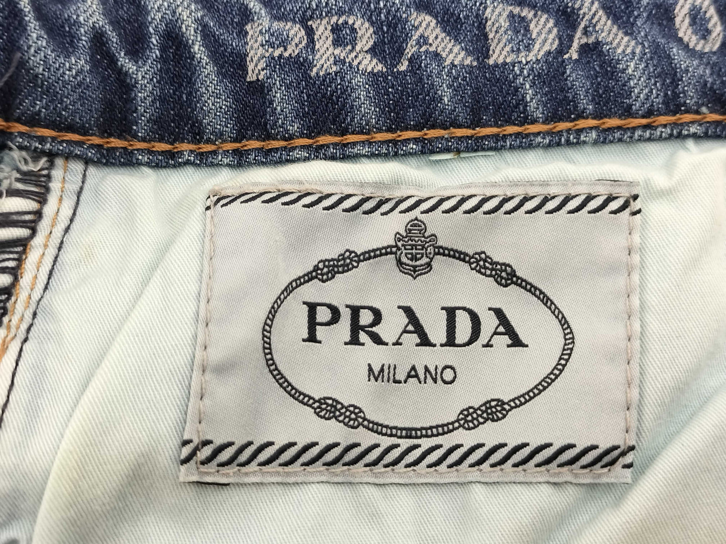 PRADA Triangle Logo Triangle Logo Denim Pants Pants
