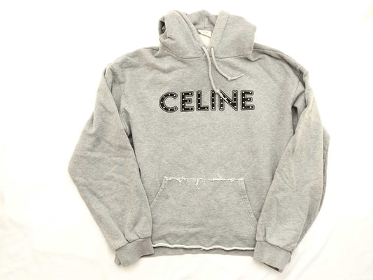 CELINE CELINE Studded Logo Hoodie Top