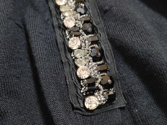 PRADA Boxed Prada Bijou Cardigan Black Cardigan
