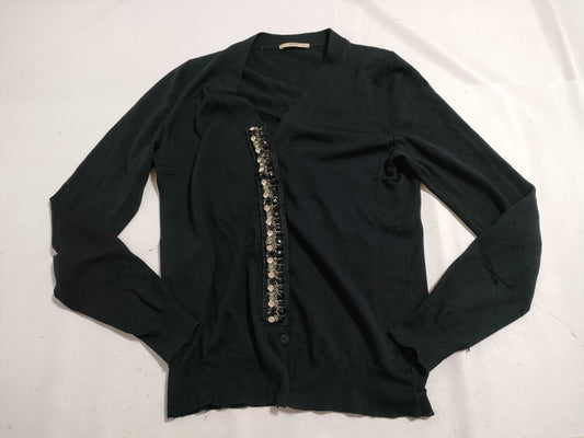 PRADA Boxed Prada Bijou Cardigan Black Cardigan