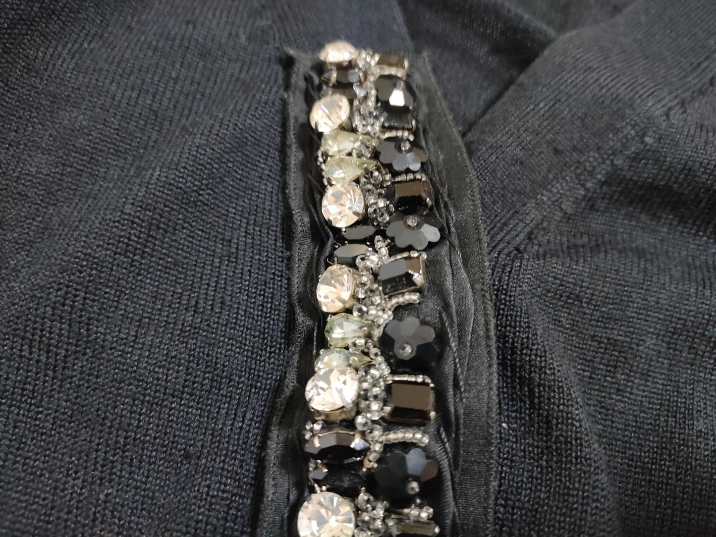 PRADA Boxed Prada Bijou Cardigan Black Cardigan