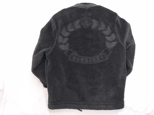 BURBERRY Men's Men's Burberry Current Tag Back Big Logo Embroidered Back Logo Boa Jacket Black Jacket